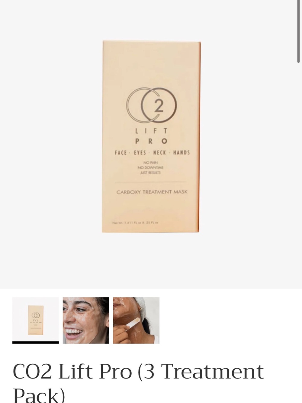 Carboxy Treatment Mask – 3 Pack (Cream)
